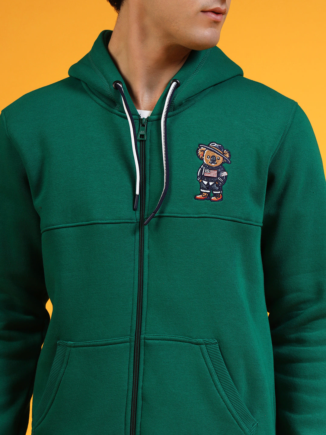 Blue Lemon Grey Zip-Up Hoodie