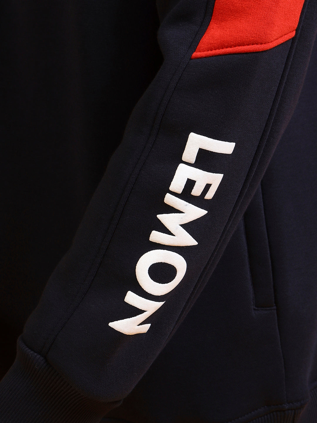 Blue Lemon Dark Blue Quater-Zip Sweatshirt