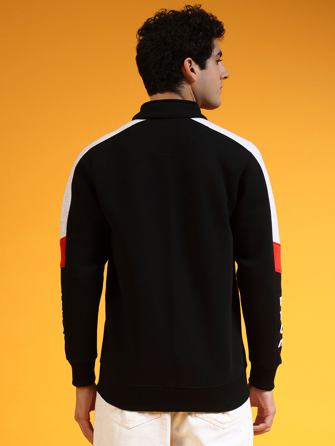 Blue Lemon Hash Brown Half Stripped Sweatshirt