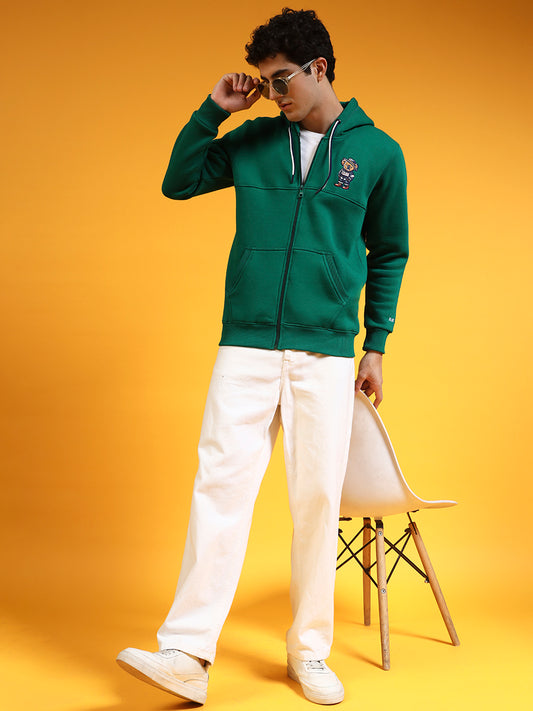 Blue Lemon Forest Green Zip-Up Hoodie