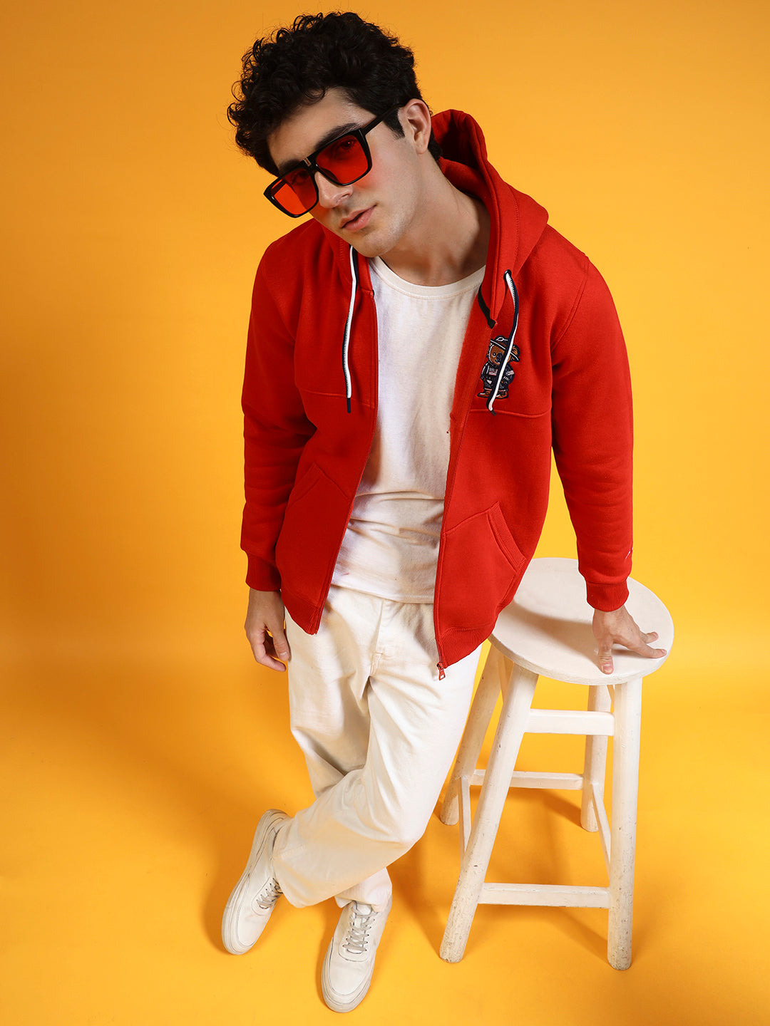 Blue Lemon Red Zip-Up Hoodie