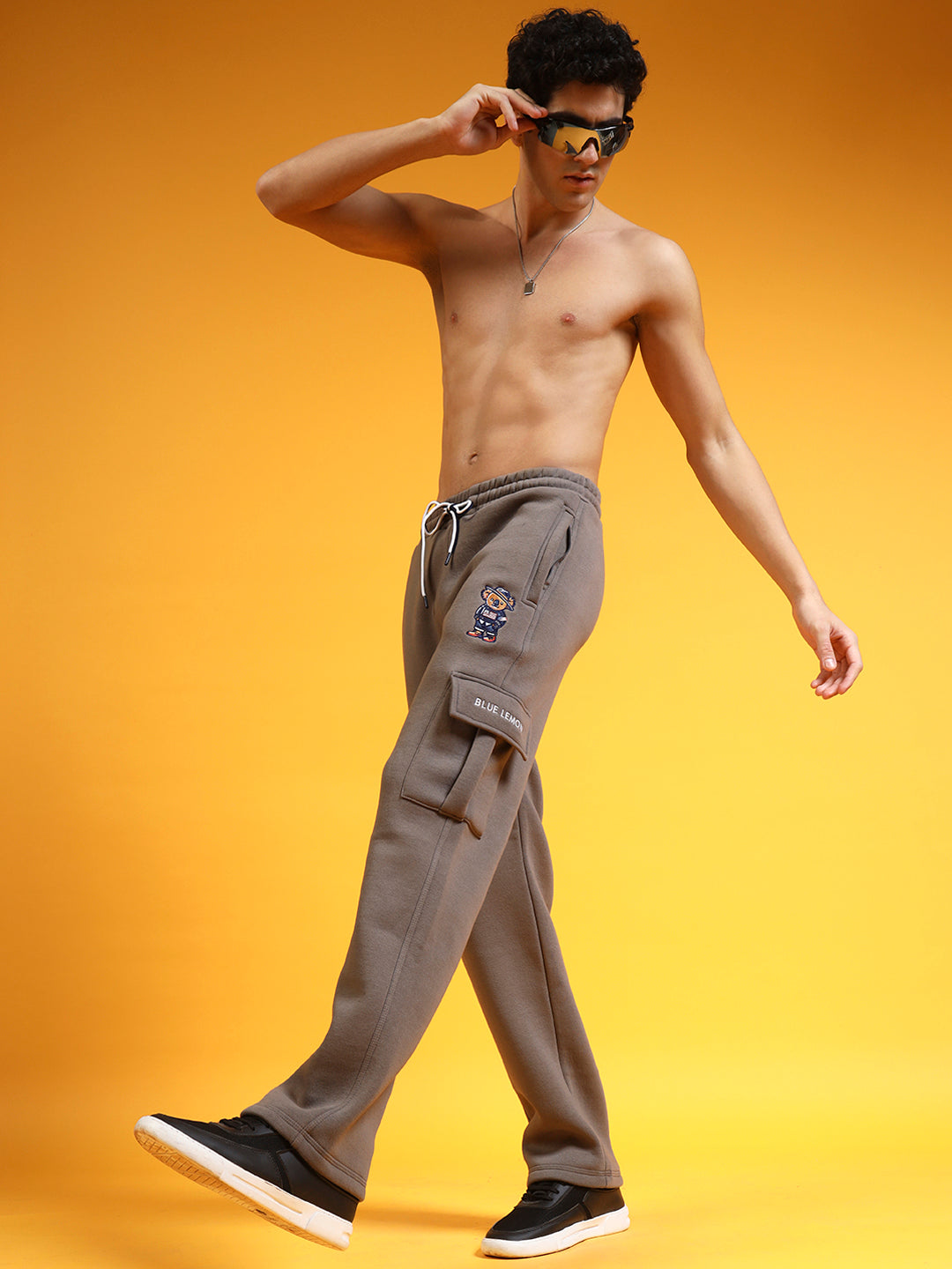Blue Lemon Midnight Black Track Sweatpants