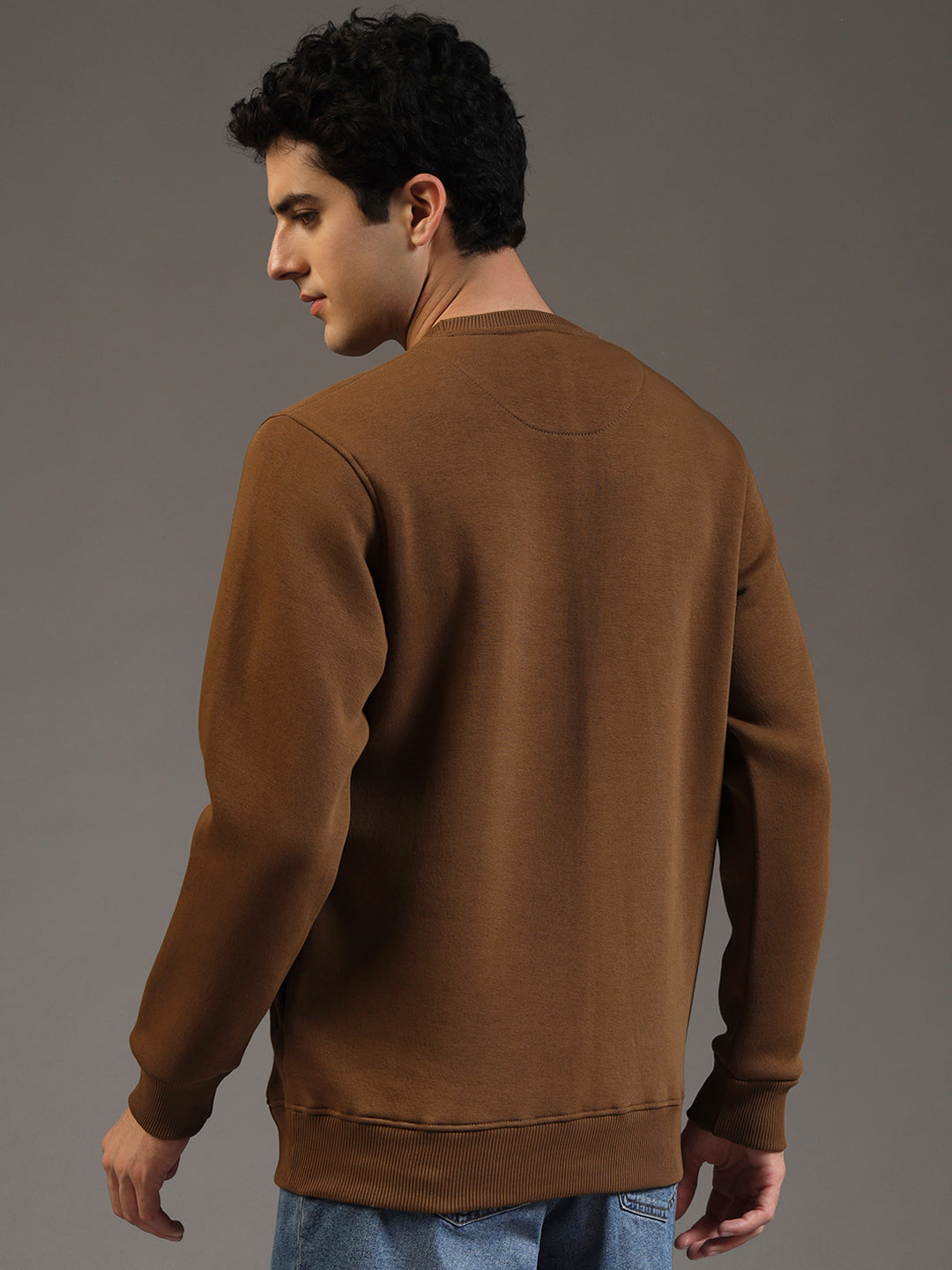 Blue Lemon Embroidered Sand Beige Sweatshirt