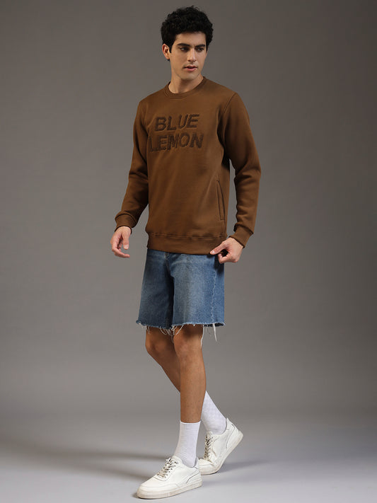 Blue Lemon Embroidered Hash Brown Sweatshirt