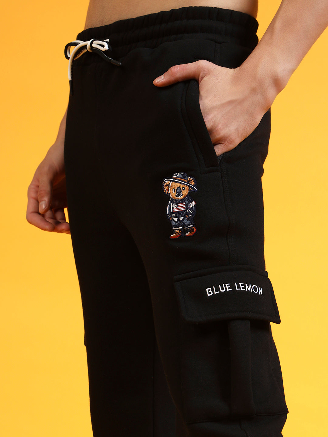 Blue Lemon Midnight Black Track Sweatpants