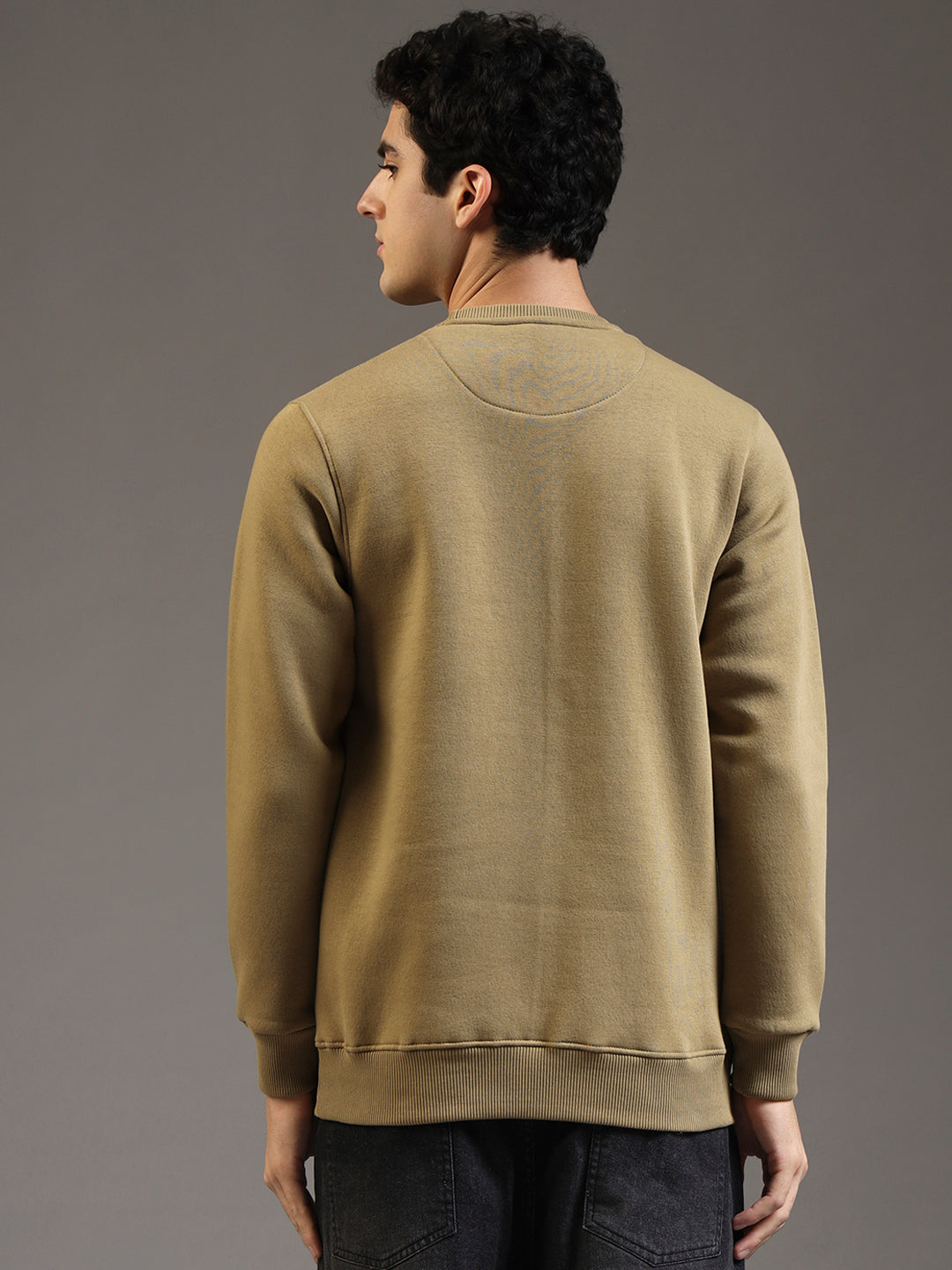 Blue Lemon Printed Dusty Brown Sweatshirt