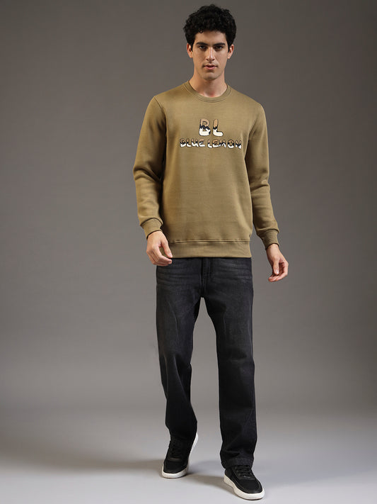 Blue Lemon Printed olive green Sweatshirt