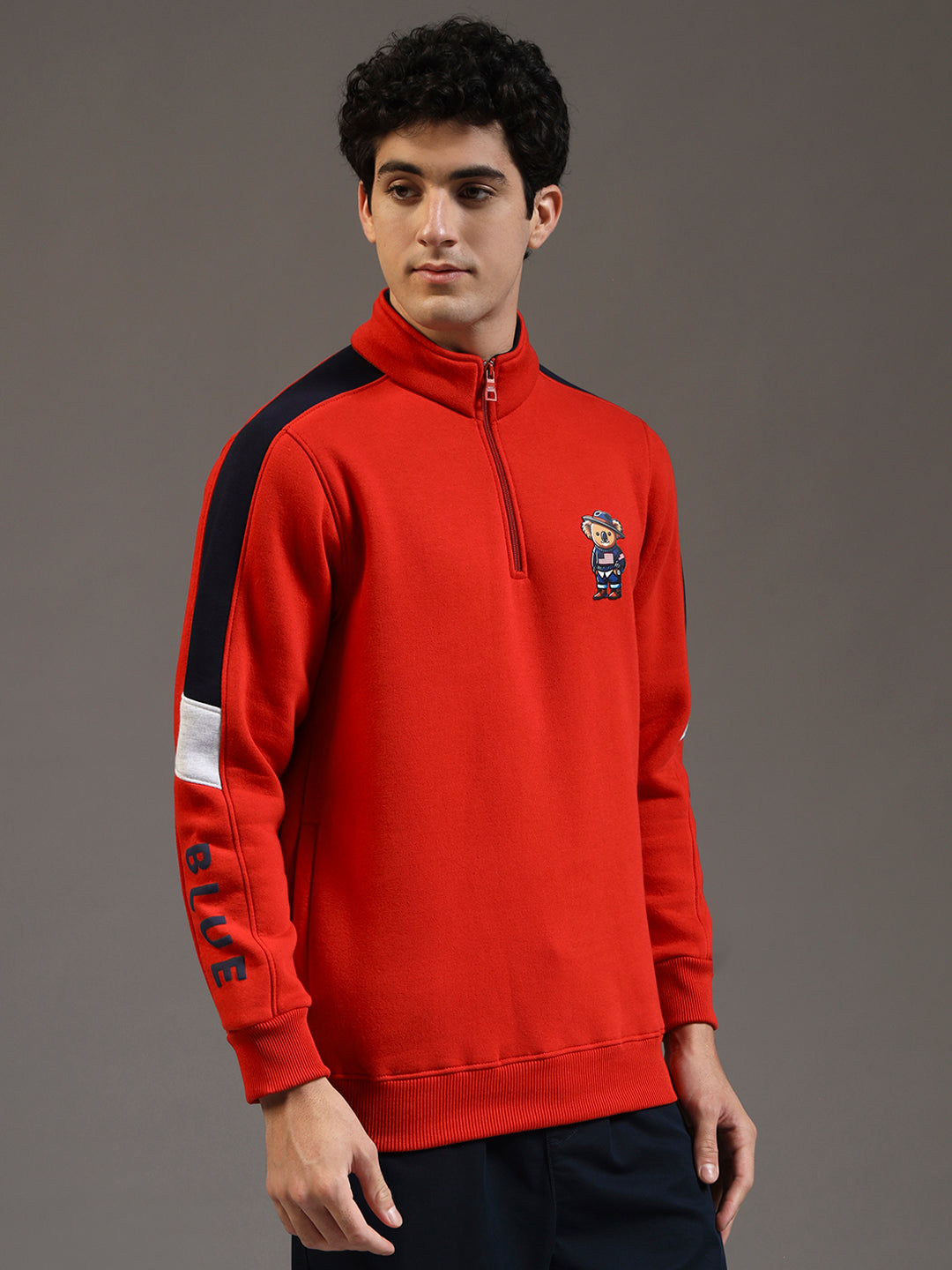 Blue Lemon Red Quater-Zip Sweatshirt