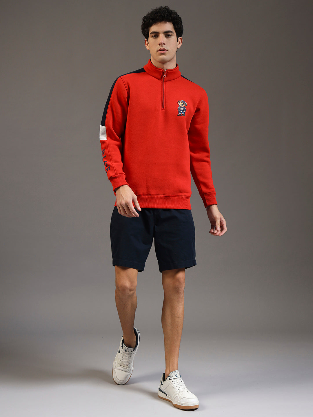 Blue Lemon Red Quater-Zip Sweatshirt