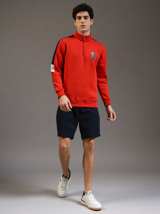 Blue Lemon Red Quater-Zip Sweatshirt
