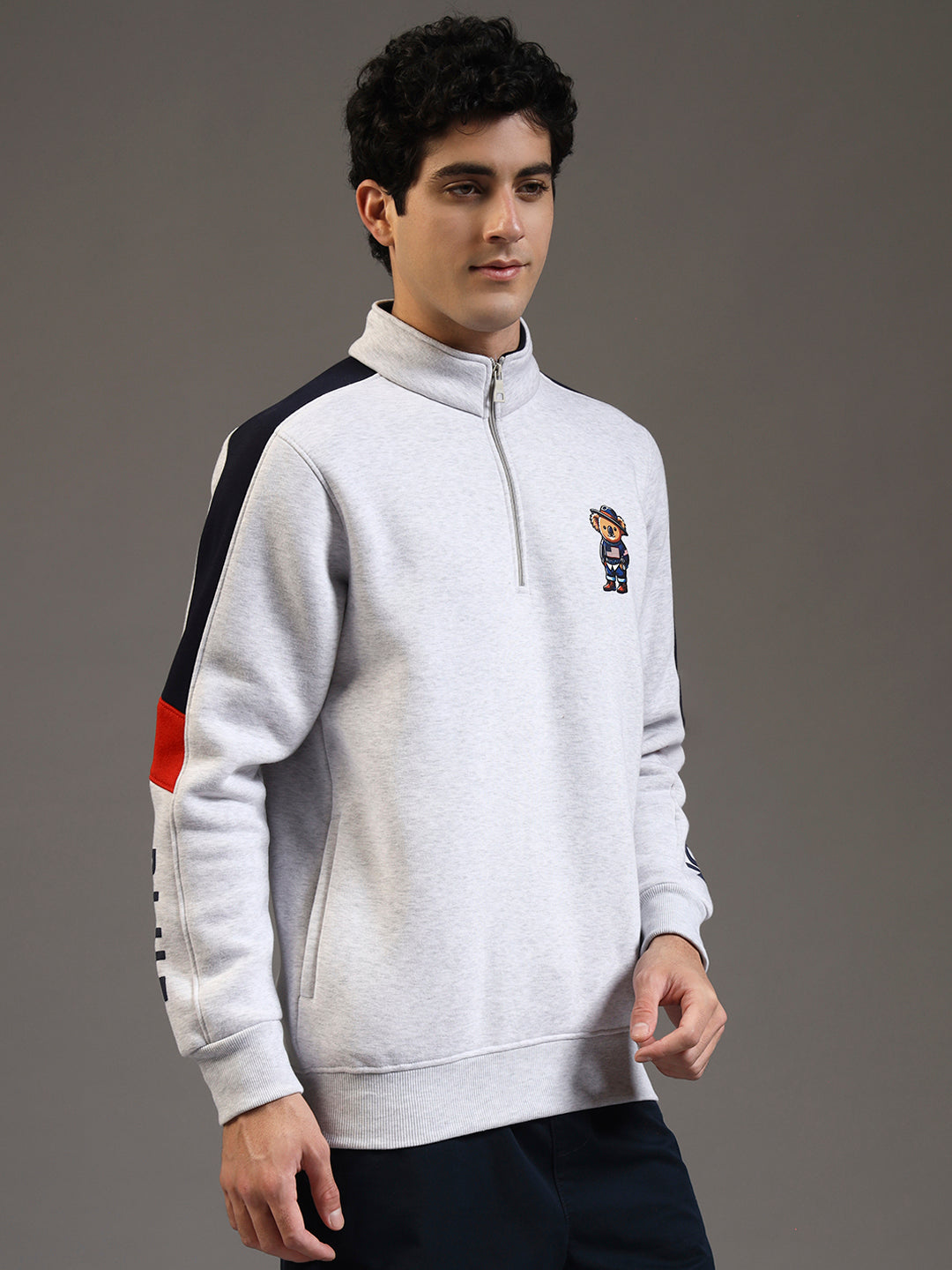 Blue Lemon Red Quater-Zip Sweatshirt