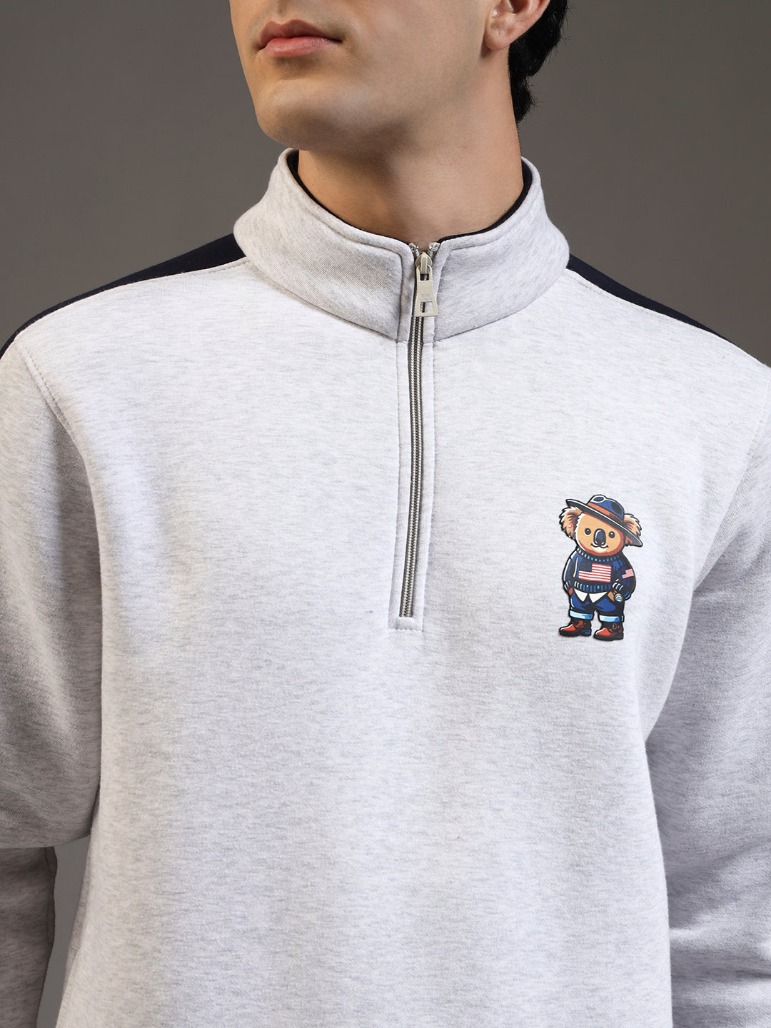 Blue Lemon Red Quater-Zip Sweatshirt