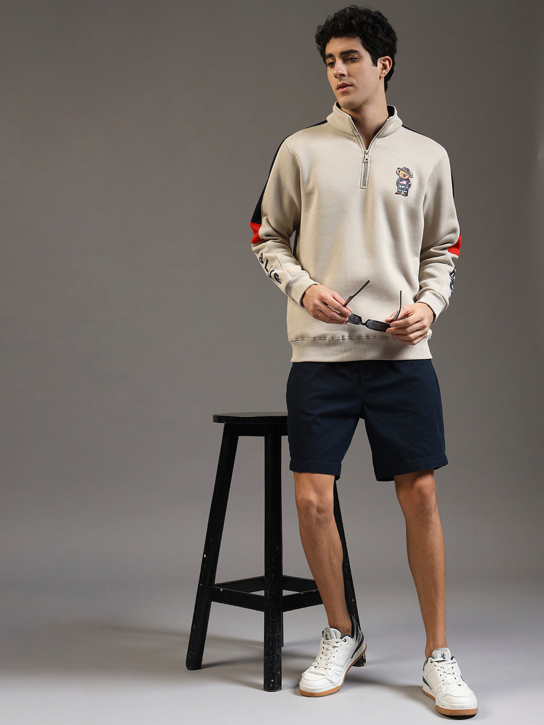 Blue Lemon Red Quater-Zip Sweatshirt