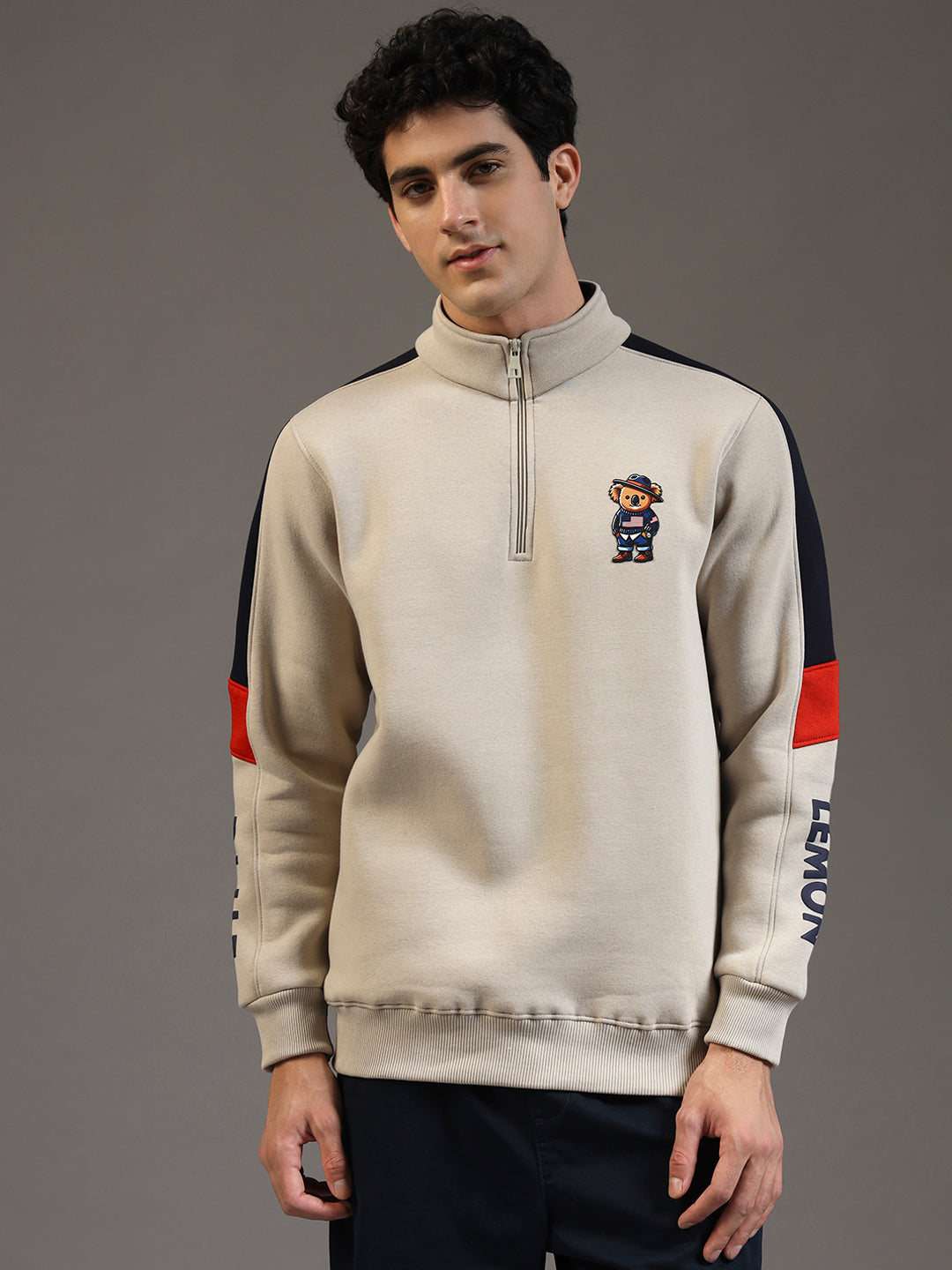 Blue Lemon Red Quater-Zip Sweatshirt