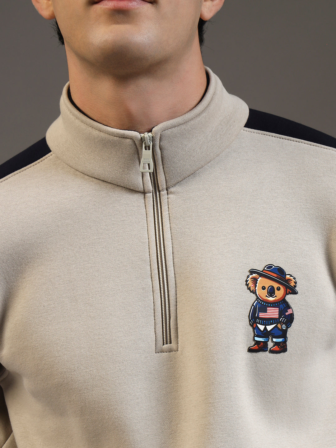 Blue Lemon Red Quater-Zip Sweatshirt