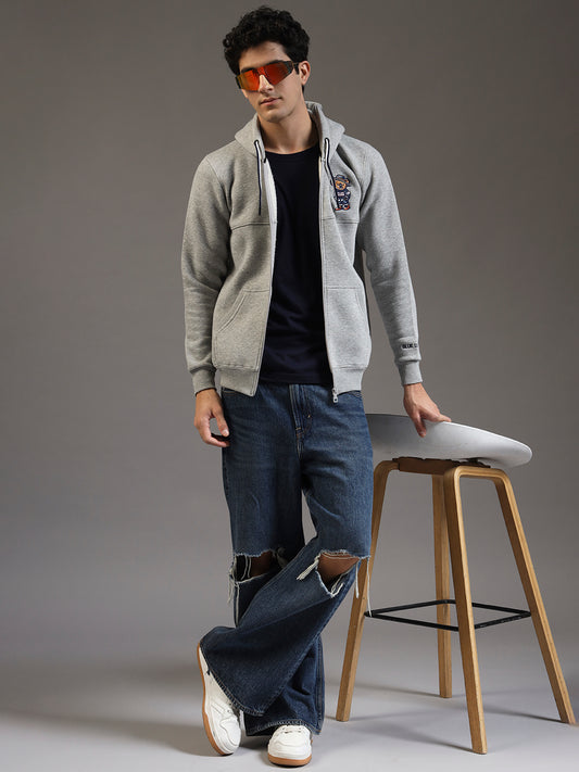Blue Lemon Grey Zip-Up Hoodie