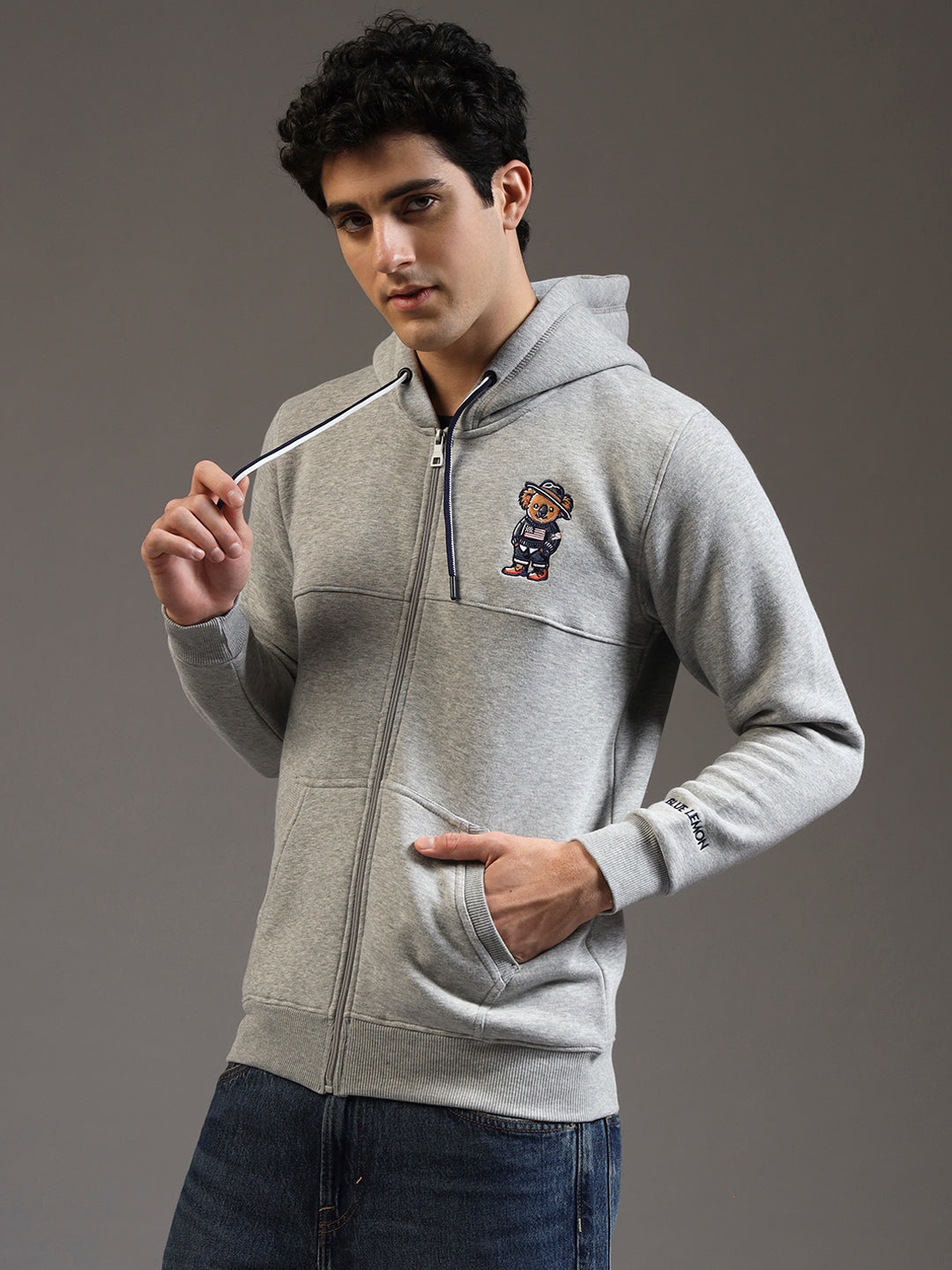 Blue Lemon Red Zip-Up Hoodie