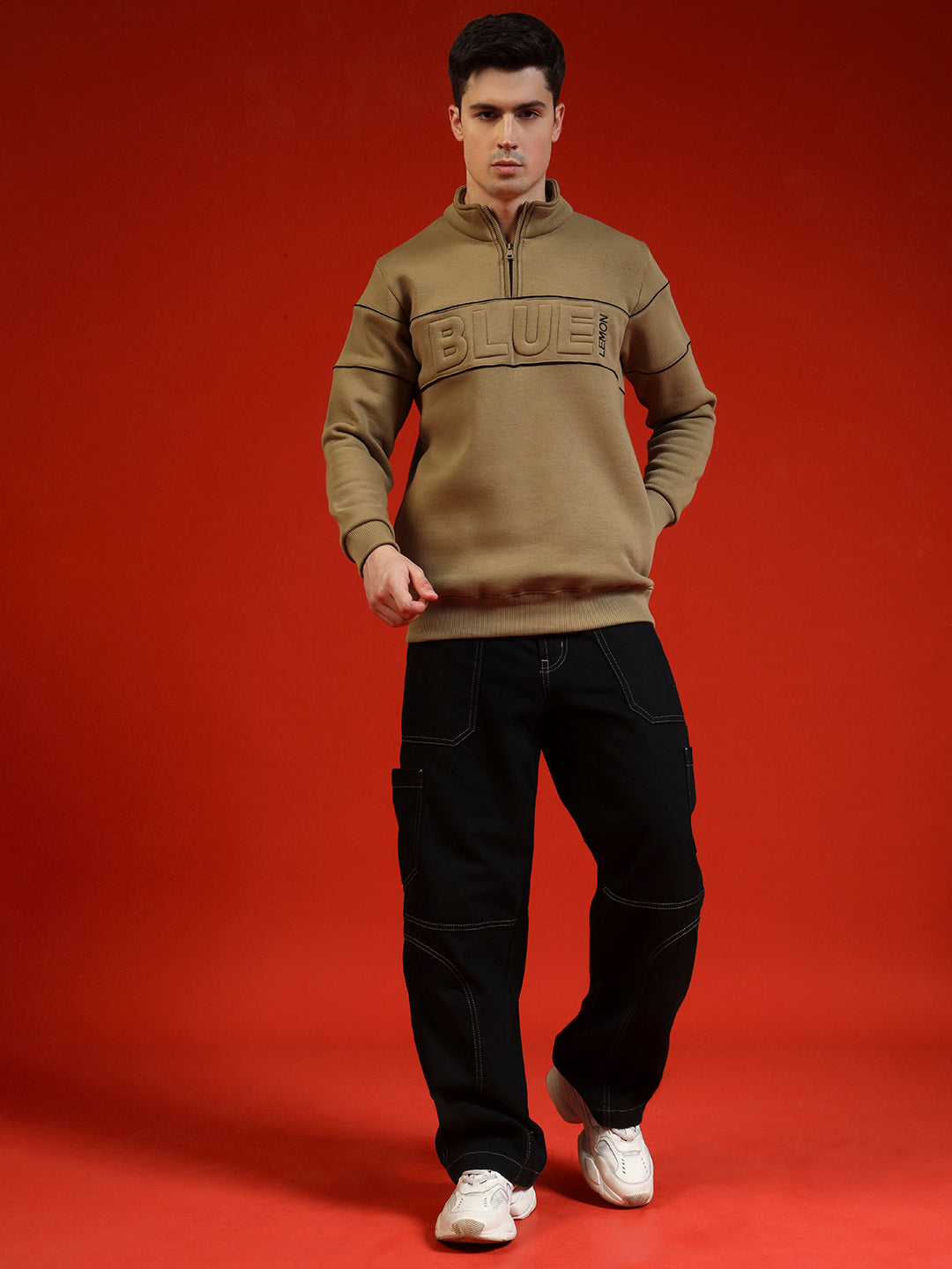 Blue Lemon Maroon Quarter-Zip Sweatshirt