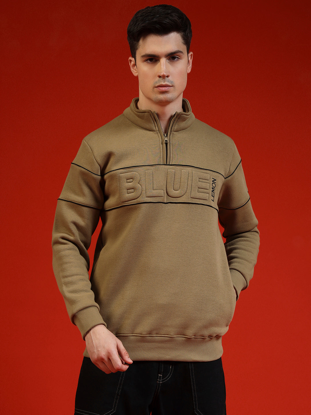 Blue Lemon Maroon Quarter-Zip Sweatshirt
