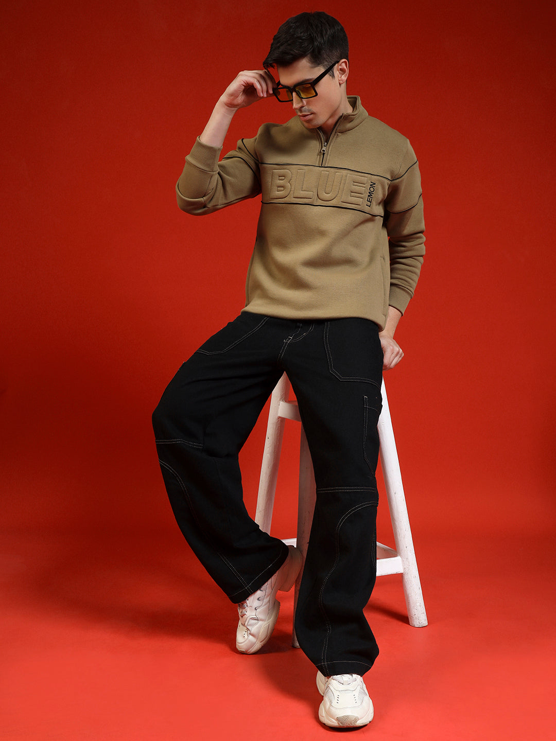 Blue Lemon Maroon Quarter-Zip Sweatshirt