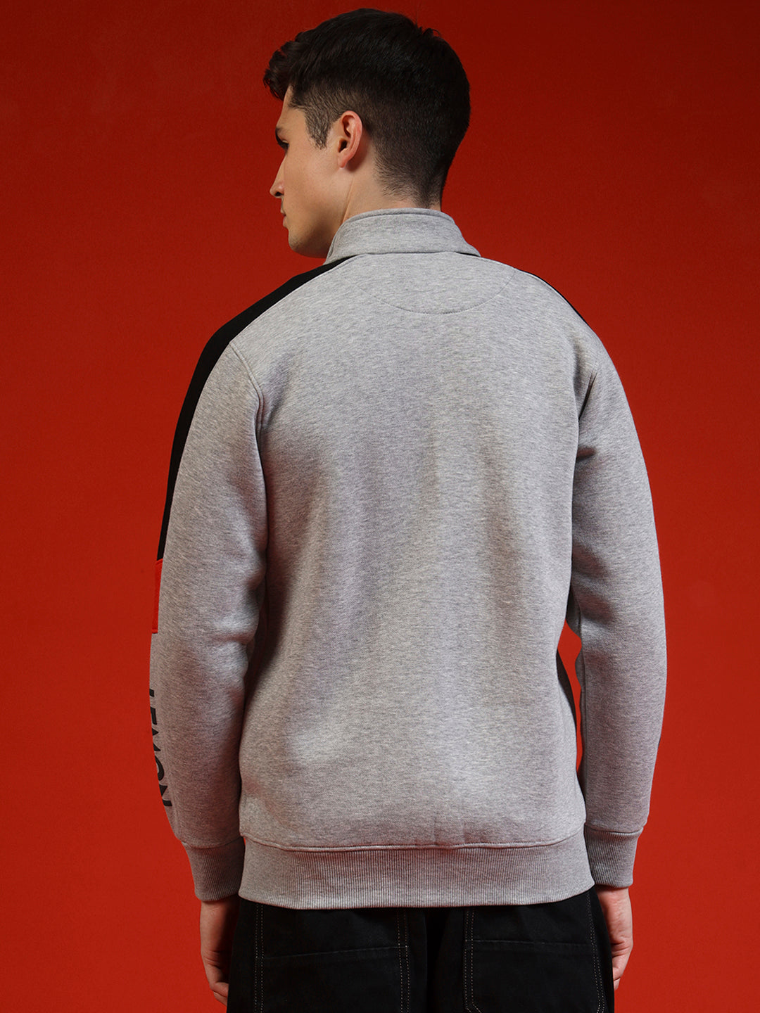 Blue Lemon Grey Half Stripped Sweatshirt