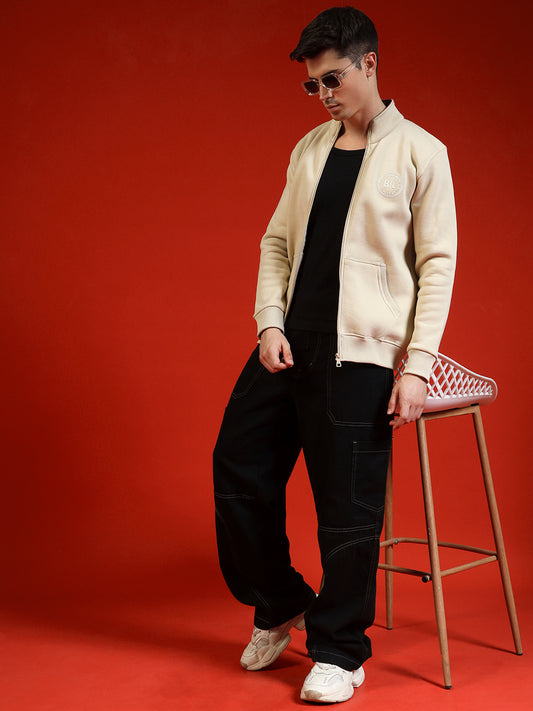 Blue Lemon Sandy Beige Zip up Sweatshirt