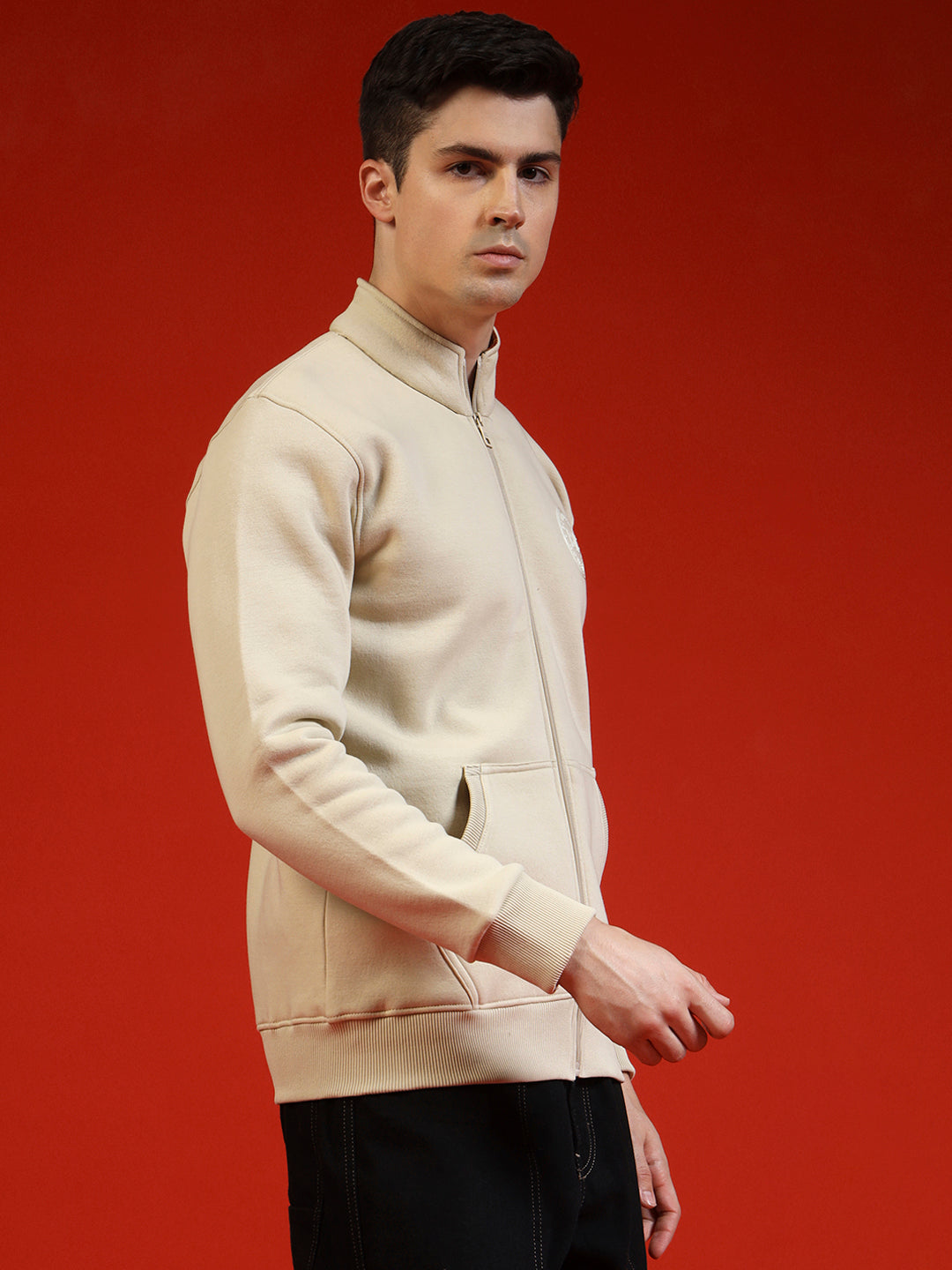 Blue Lemon Hazelnut Brown Zip up Sweatshirt