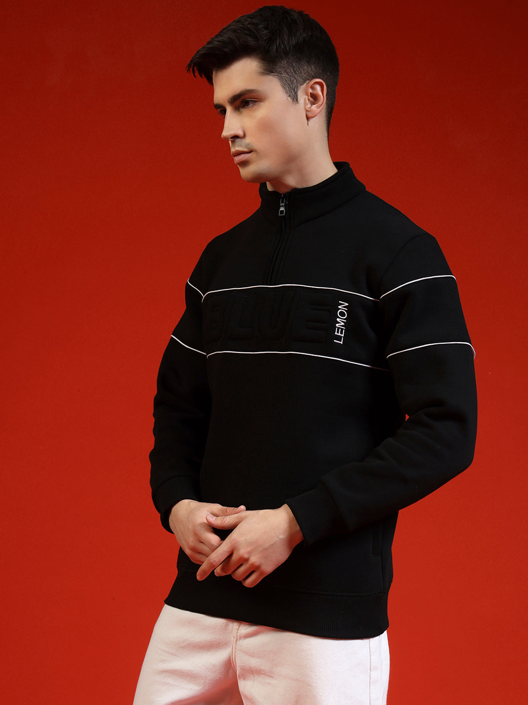 Blue Lemon Maroon Quarter-Zip Sweatshirt