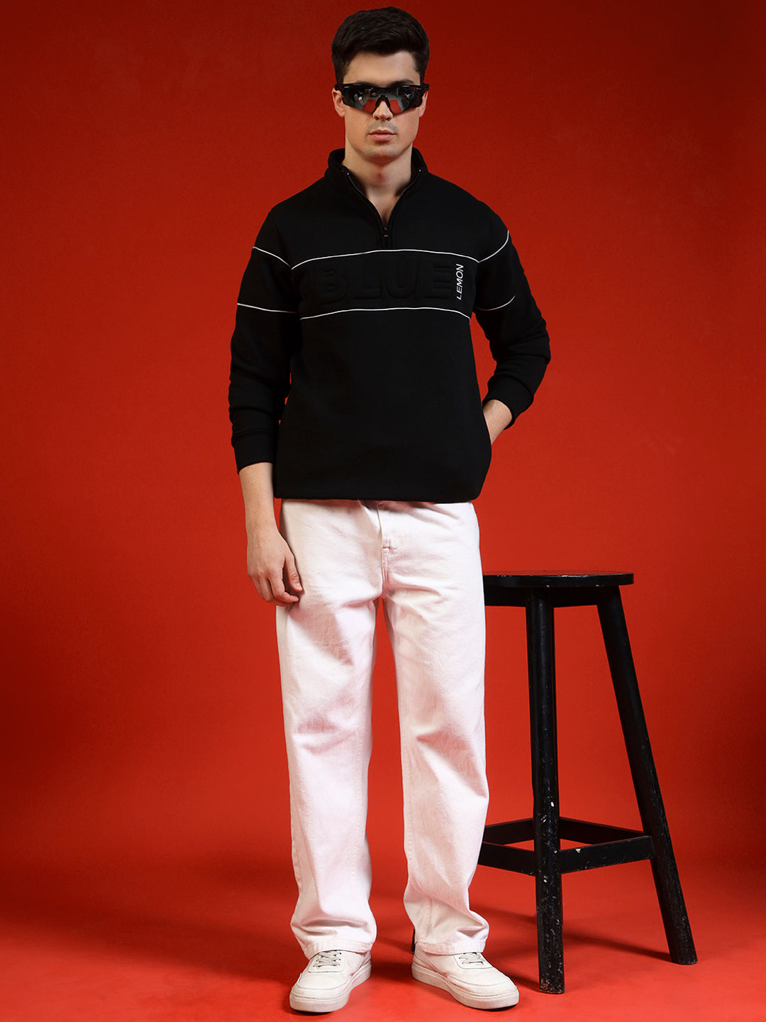 Blue Lemon Maroon Quarter-Zip Sweatshirt