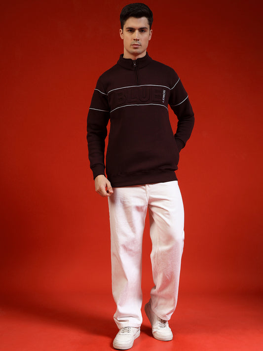 Blue Lemon Maroon Quarter-Zip Sweatshirt