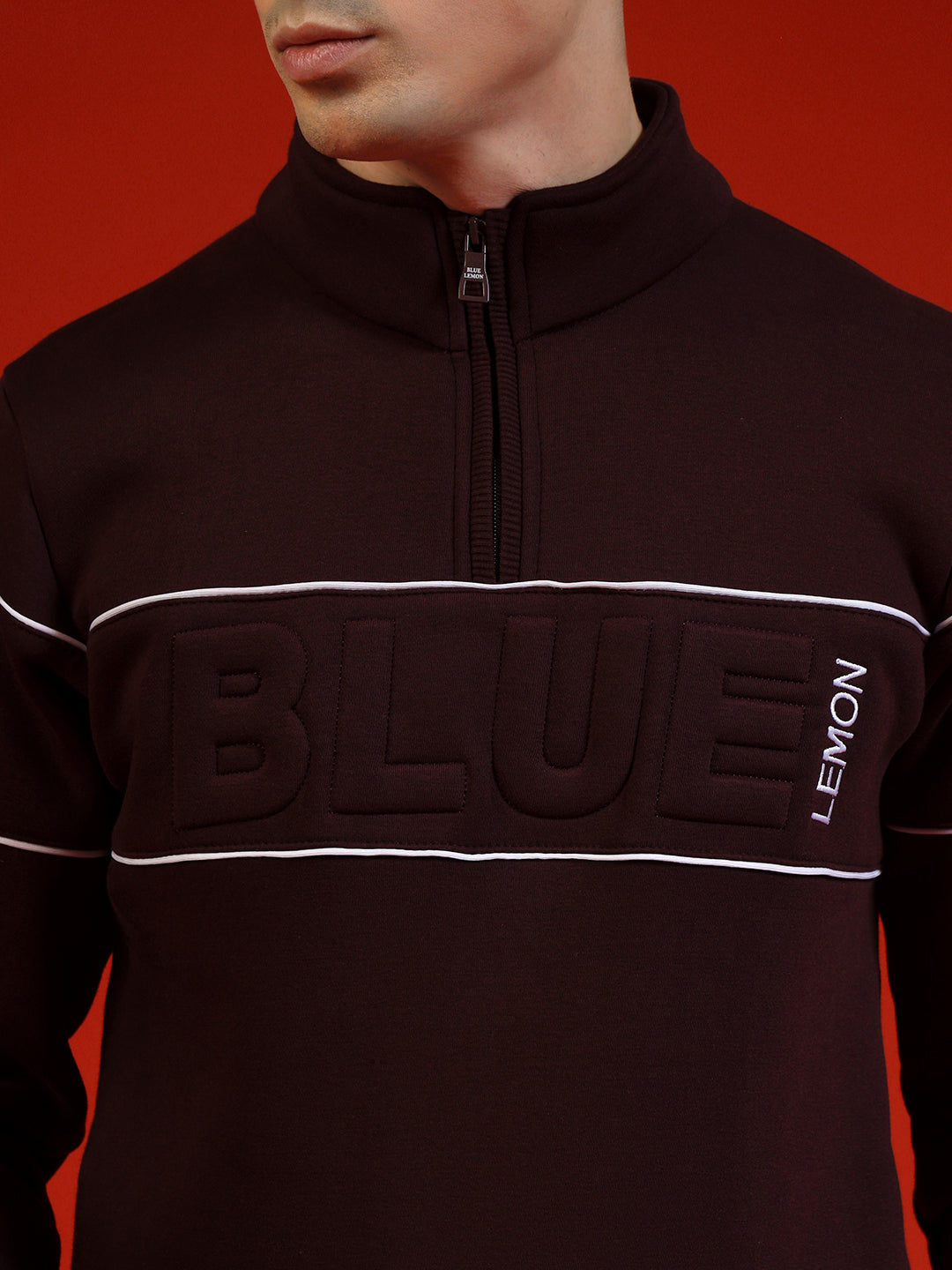 Blue Lemon Maroon Quarter-Zip Sweatshirt