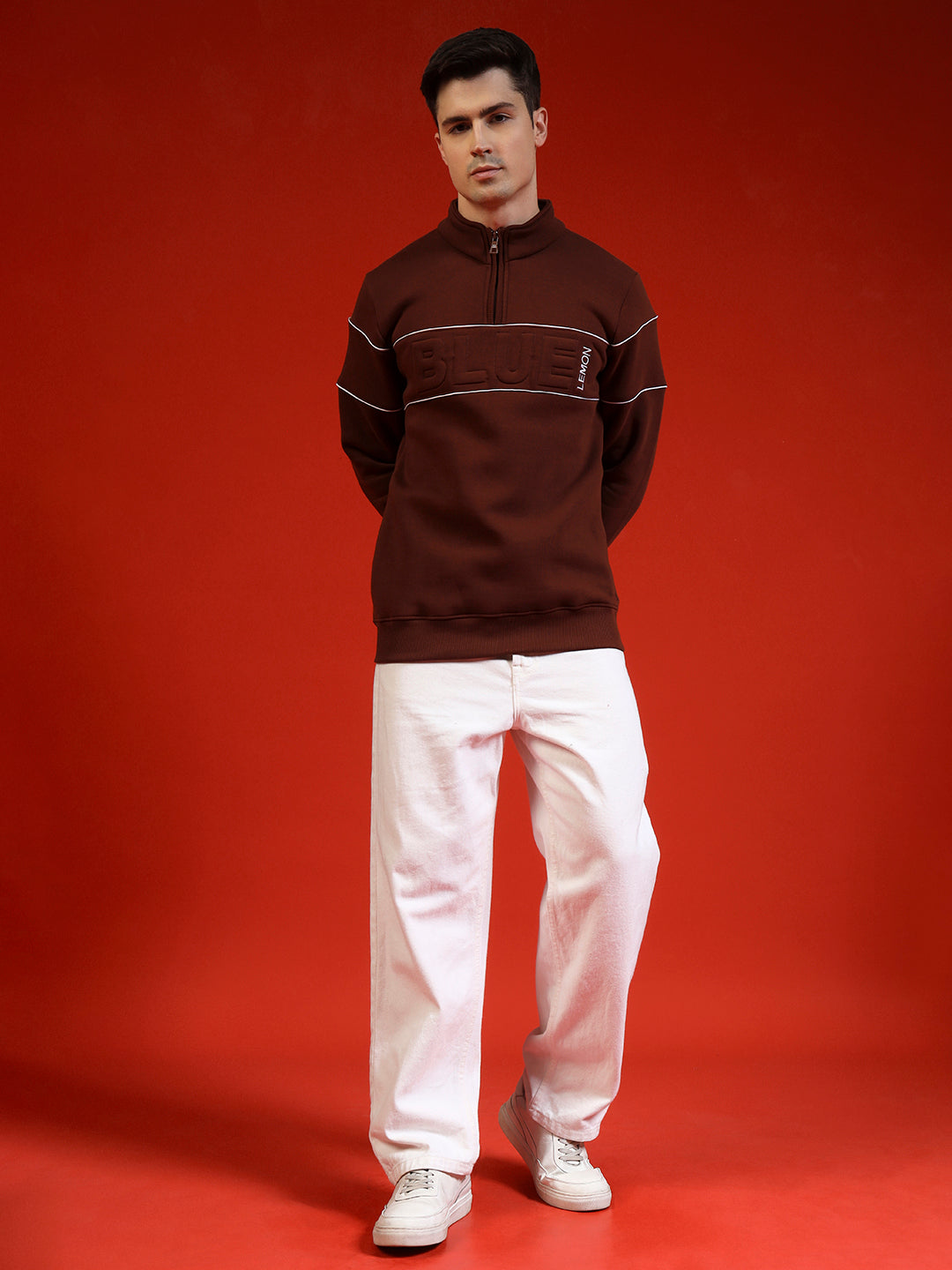 Blue Lemon Maroon Quarter-Zip Sweatshirt