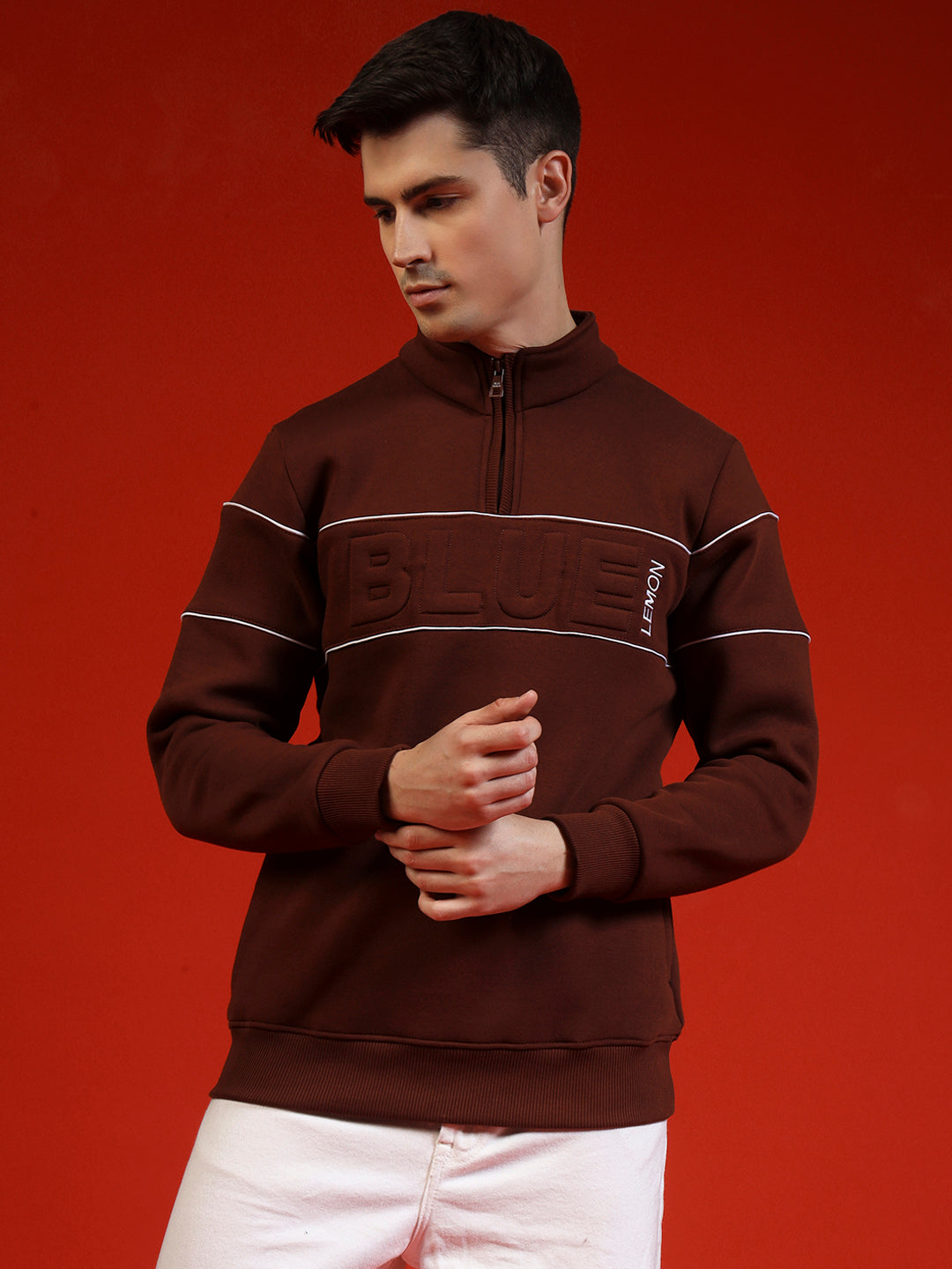 Blue Lemon Maroon Quarter-Zip Sweatshirt