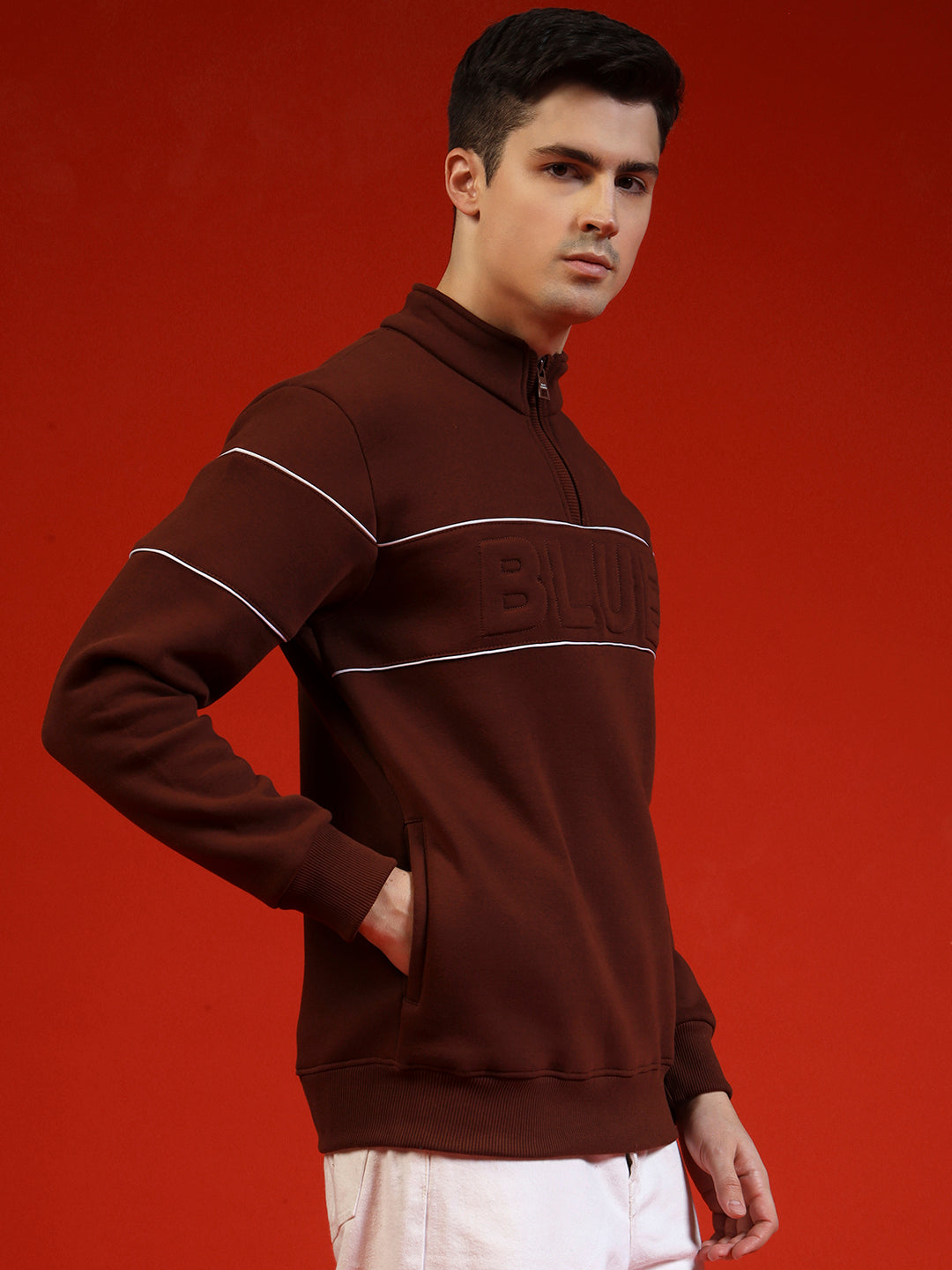 Blue Lemon Maroon Quarter-Zip Sweatshirt