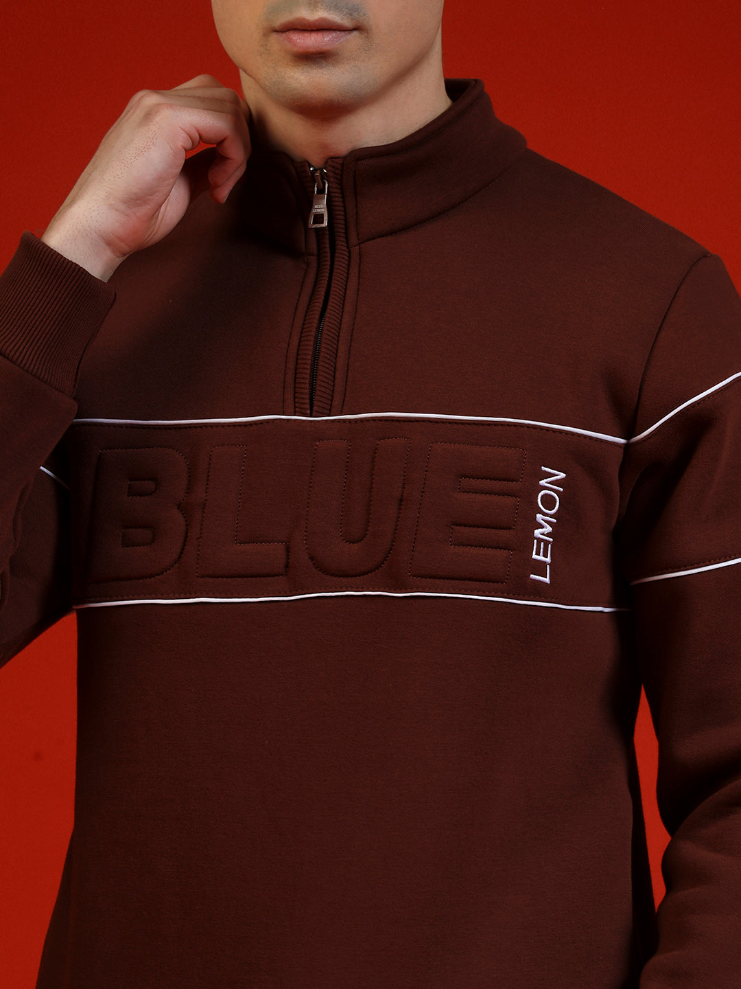 Blue Lemon Maroon Quarter-Zip Sweatshirt