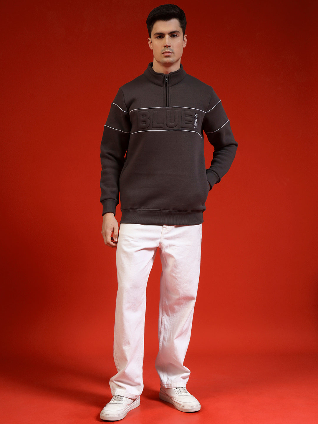 Blue Lemon Maroon Quarter-Zip Sweatshirt