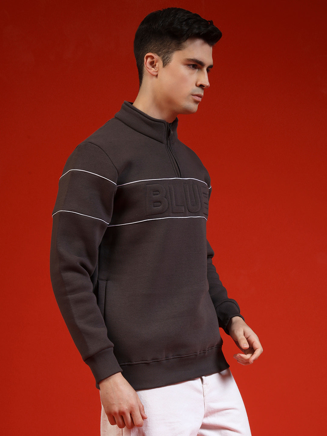 Blue Lemon Maroon Quarter-Zip Sweatshirt