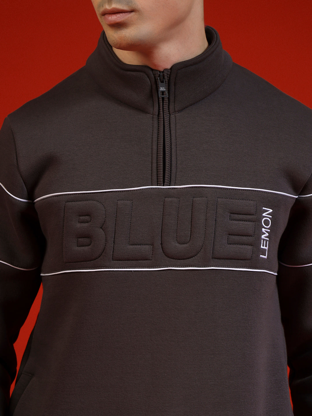 Blue Lemon Maroon Quarter-Zip Sweatshirt