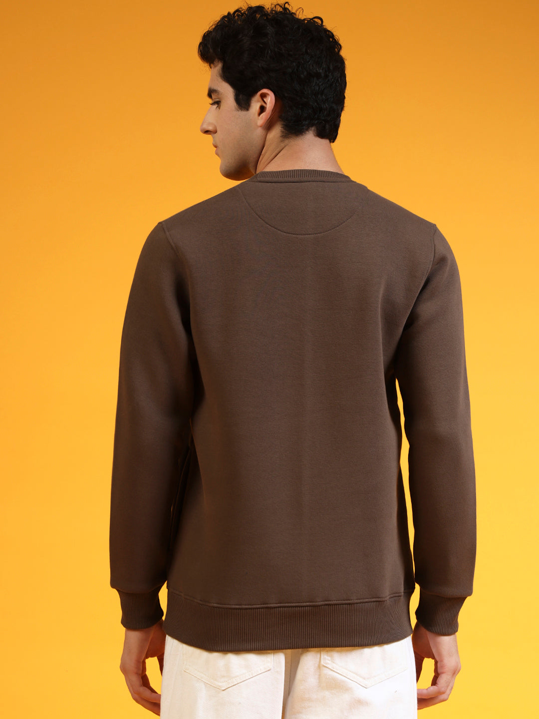 Blue Lemon Printed Dusty Brown Sweatshirt